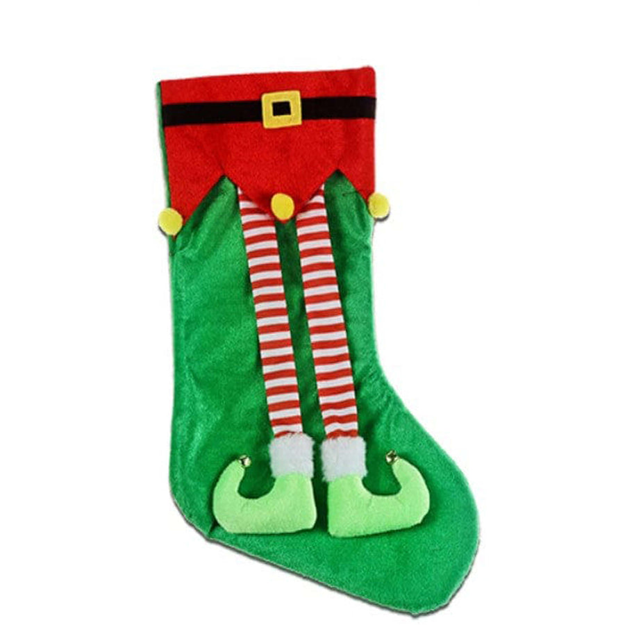 Dangling Elf Legs Christmas Stocking