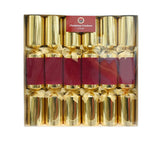 6pk Gold and Red Flocked Bon Bons (35cm)