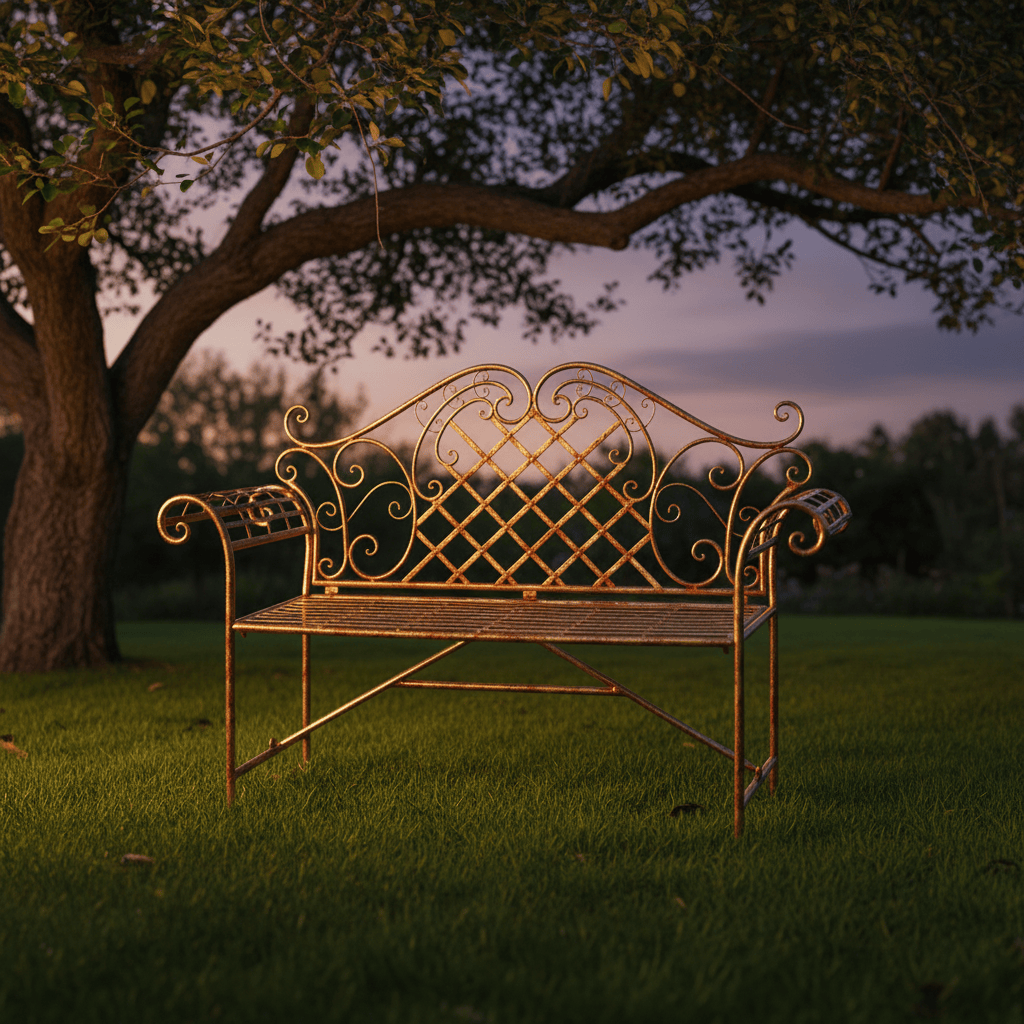 Wrought Iron Garden Bench