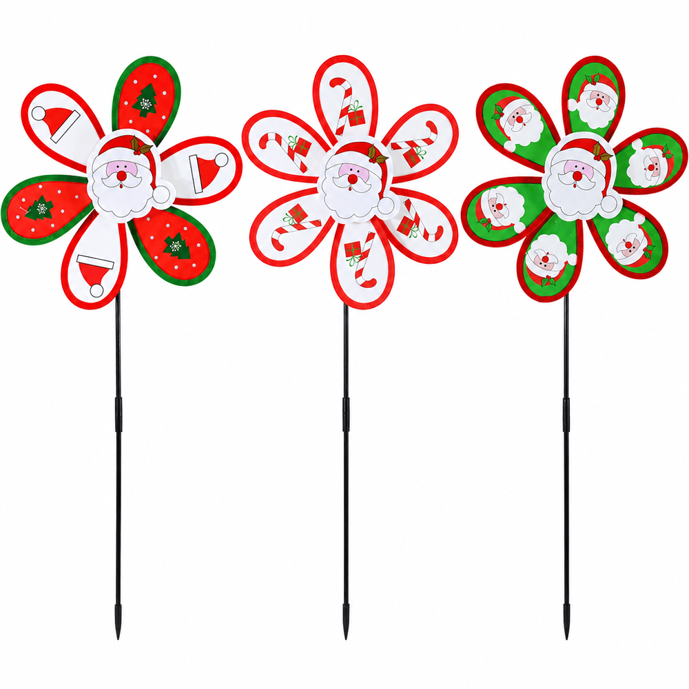 Santa Garden Wind-Flower 67cm Asst