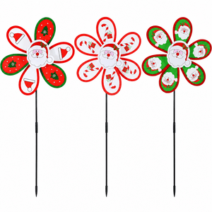 Santa Garden Wind-Flower 67cm Asst