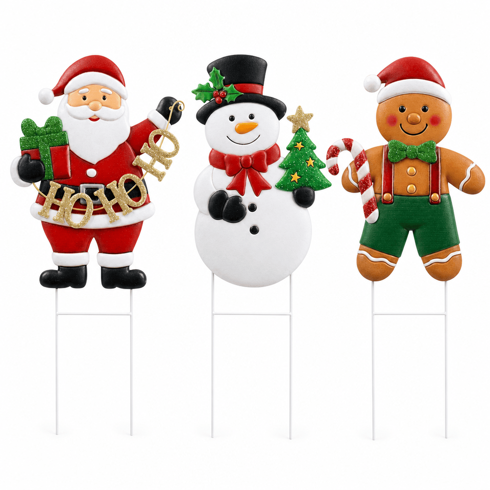 Festive Metal Stake (47cm) Asst