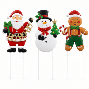 Festive Metal Stake (47cm) Asst
