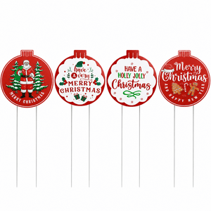 Metal Christmas Bauble Stake (67cm) Asst