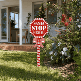 Santa Stop Here Stake (65cm)