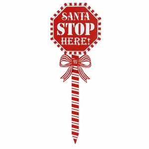 Santa Stop Here Stake (65cm)