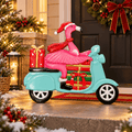 Metal Flamingo on Scooter Deco