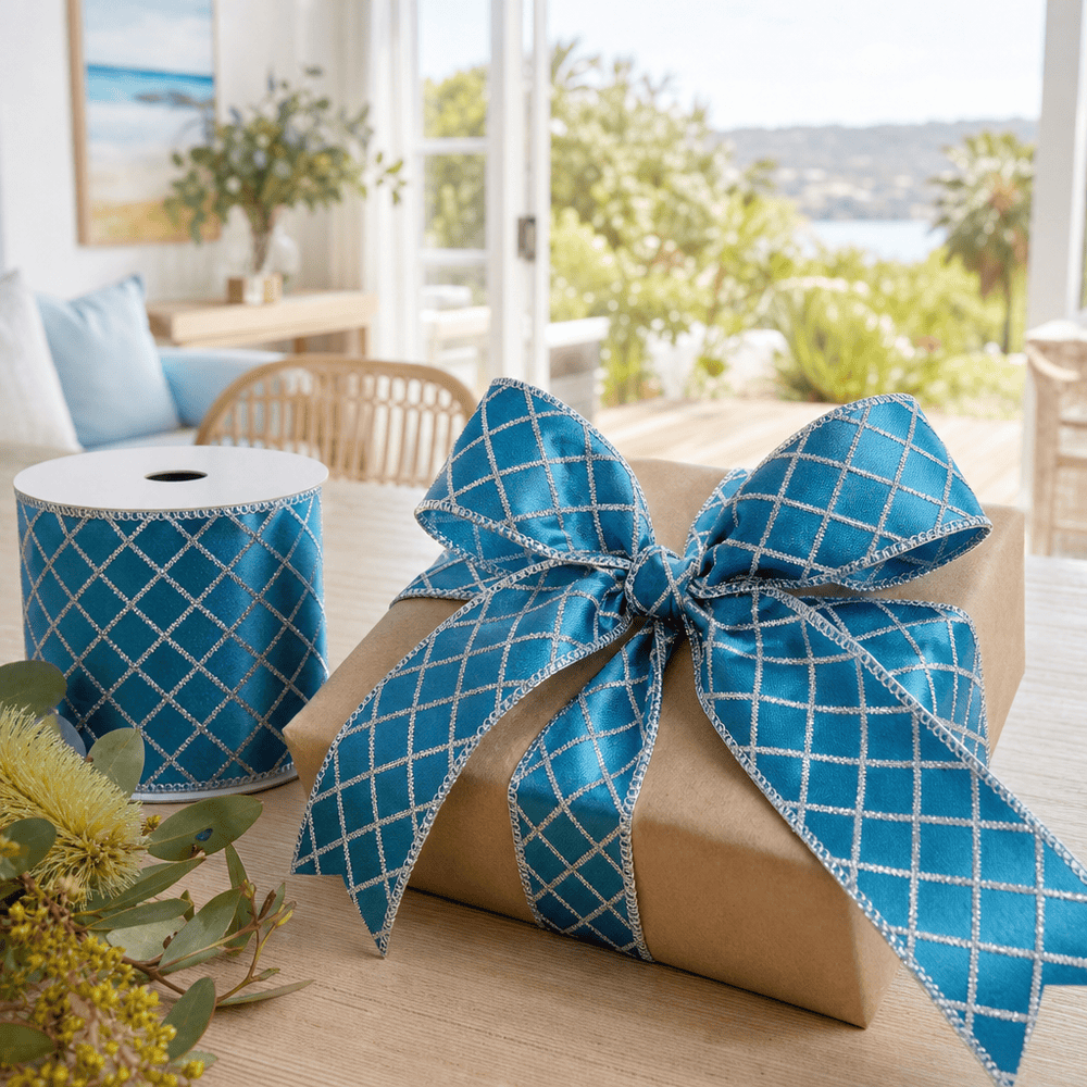 Glitter Trellis Ribbon (63mm x 2.7m)