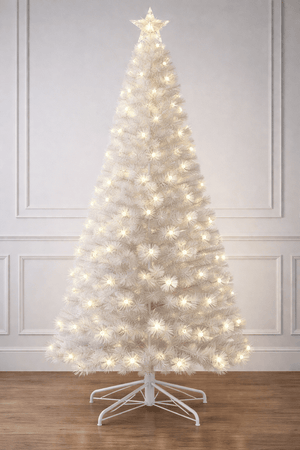 LED Fibre Optic White Tree (2.1m)