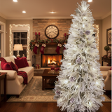 LED Fibre Optic Heavy Flocked Tree (2.1m)