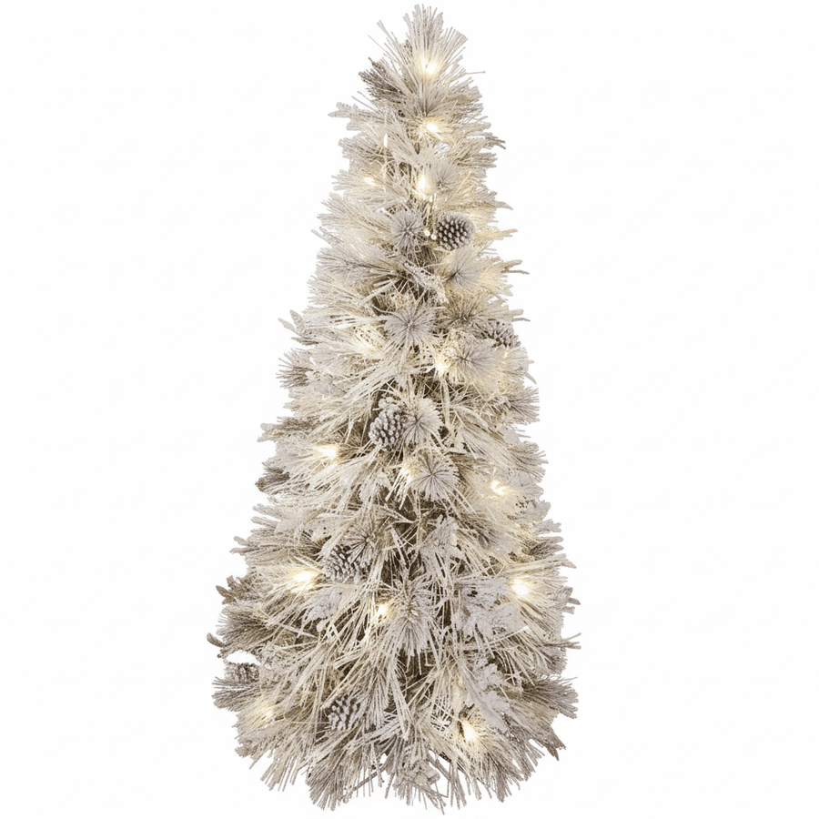 LED Fibre Optic Heavy Flocked Tree (2.1m)
