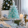 Blue Flocked Snow Table Tree (45cm)