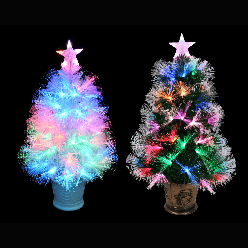Fibre Optic Potted Tree Asst (60cm)