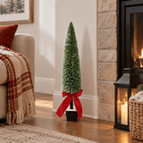Pillar Bristle Christmas Tree with Bow (50cm)