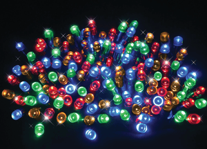 100 LED Solar Fairy Lights Multi (4.95m) - View 3