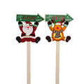 Santa Stops Here Garden Stake Christmas Decoration 2 Asst - View 1