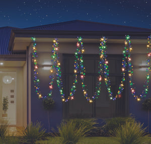 2000 LED Cluster Lights Multi (29m) - View 2