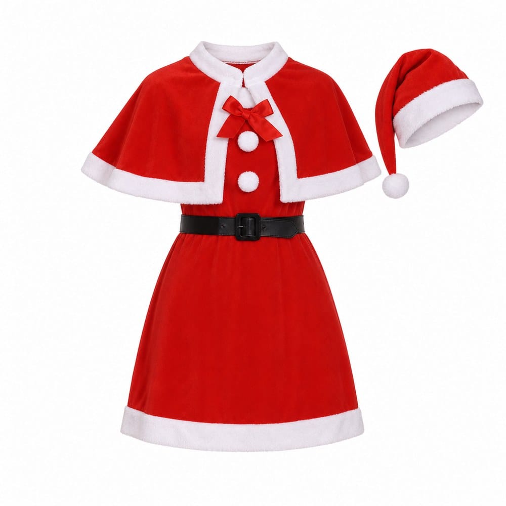 Adult Mrs Claus Suit Set 4pcs