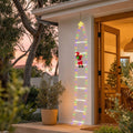 LED Nylon Santa Climbing Ladder styled in an Australian Christmas setting