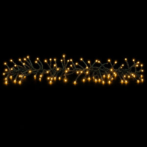 LED 768 Solar Premium Mega Cluster Warm White (5.6m) lit up in the dark