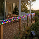 LED 768 Solar Premium Mega Cluster Multicolour styled in an Australian Christmas setting