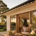 LED Premium Solar Straight Strip Light White-Warm White styled in an Australian Christmas setting