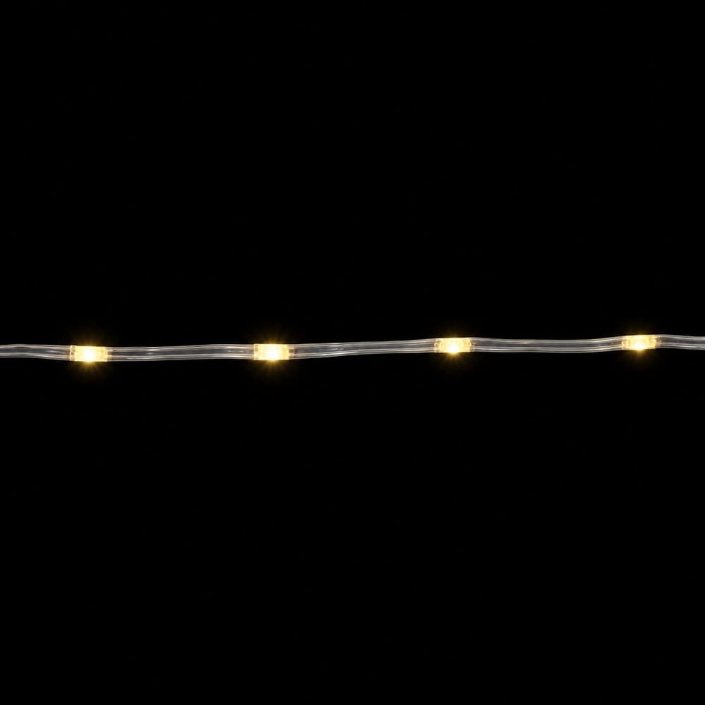LED Premium Solar Straight Strip Light White-Warm White (12m) lit up in the dark