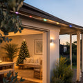 LED Premium Solar Straight Strip Light Multicolour styled in an Australian Christmas setting