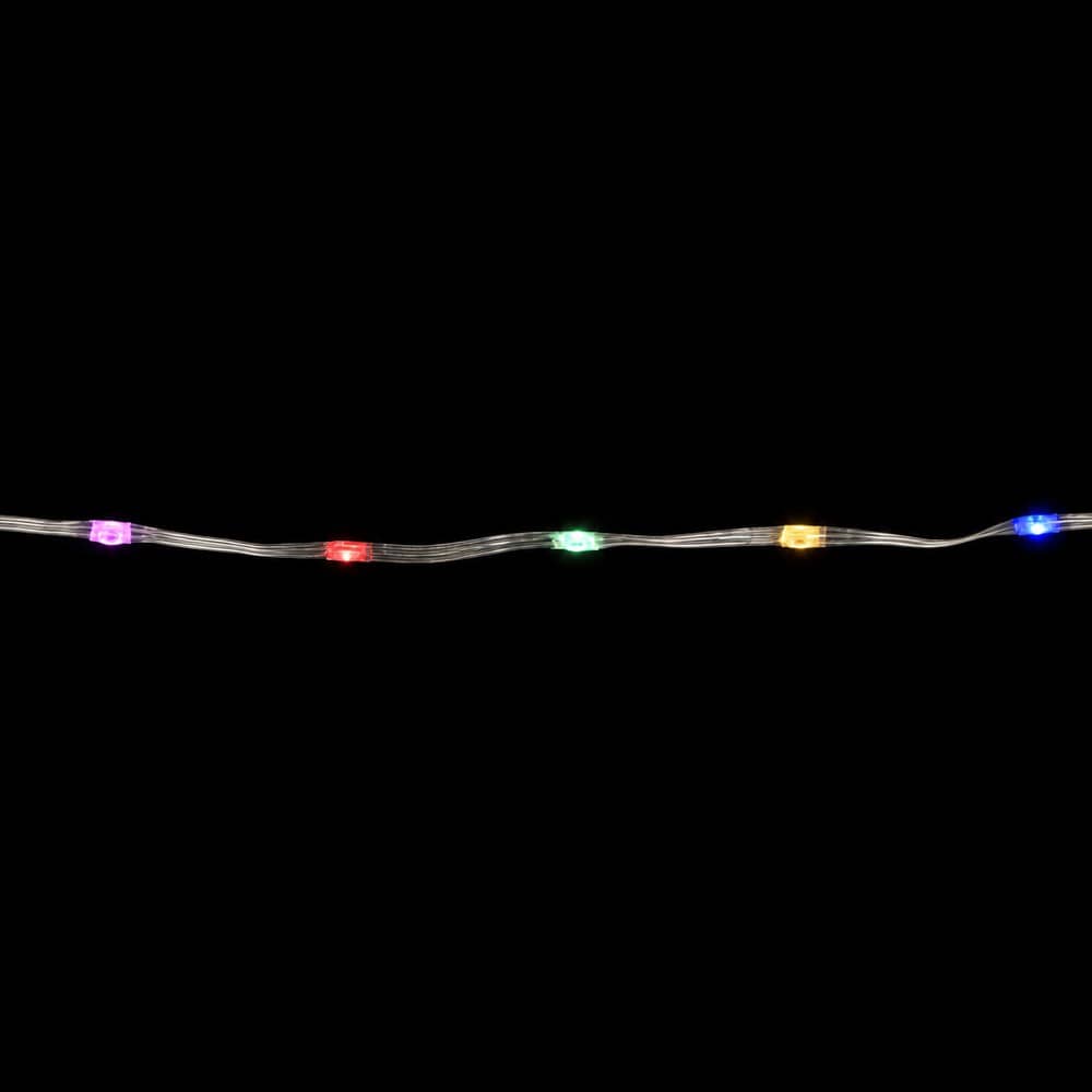 LED Premium Solar Straight Strip Light Multicolour (12m) lit up in the dark
