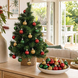 Traditional Bauble Pack 24pk styled in an Australian Christmas setting