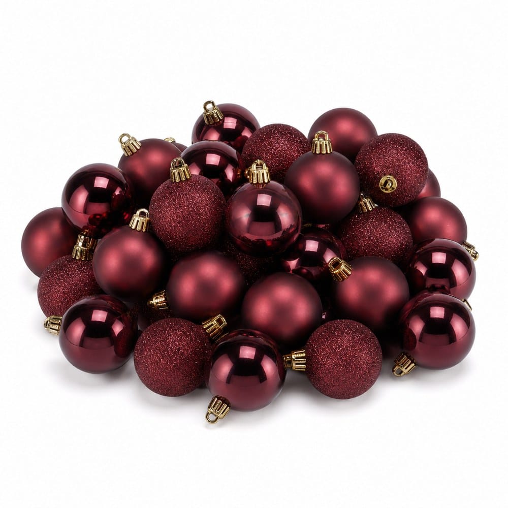 Burgundy Bauble Pack 24pk (3cm)