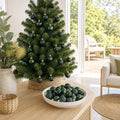 Green Bauble Pack 24pk styled in an Australian Christmas setting