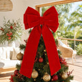 Velvet Bow Tree Topper styled in an Australian Christmas setting