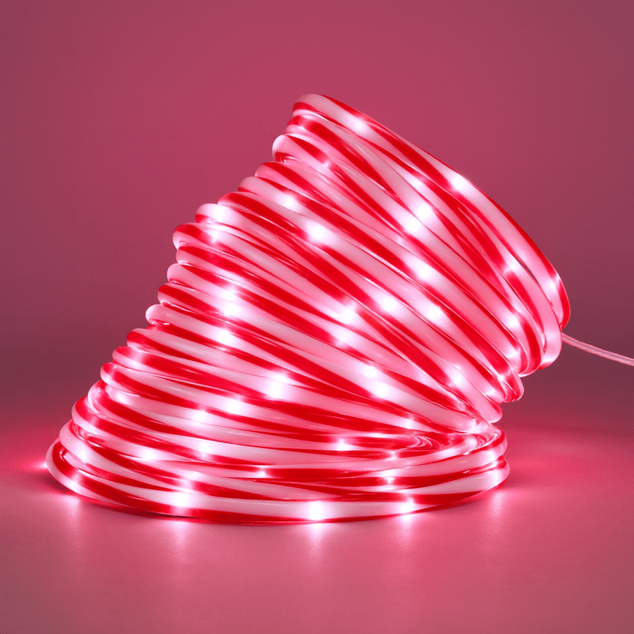 LED Solar Candy Cane Ropelight (8m)