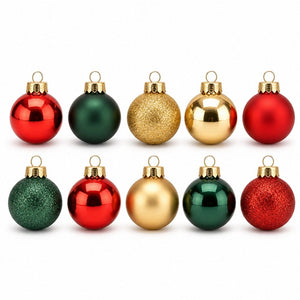 Traditional Bauble Pack 10pk (5cm)