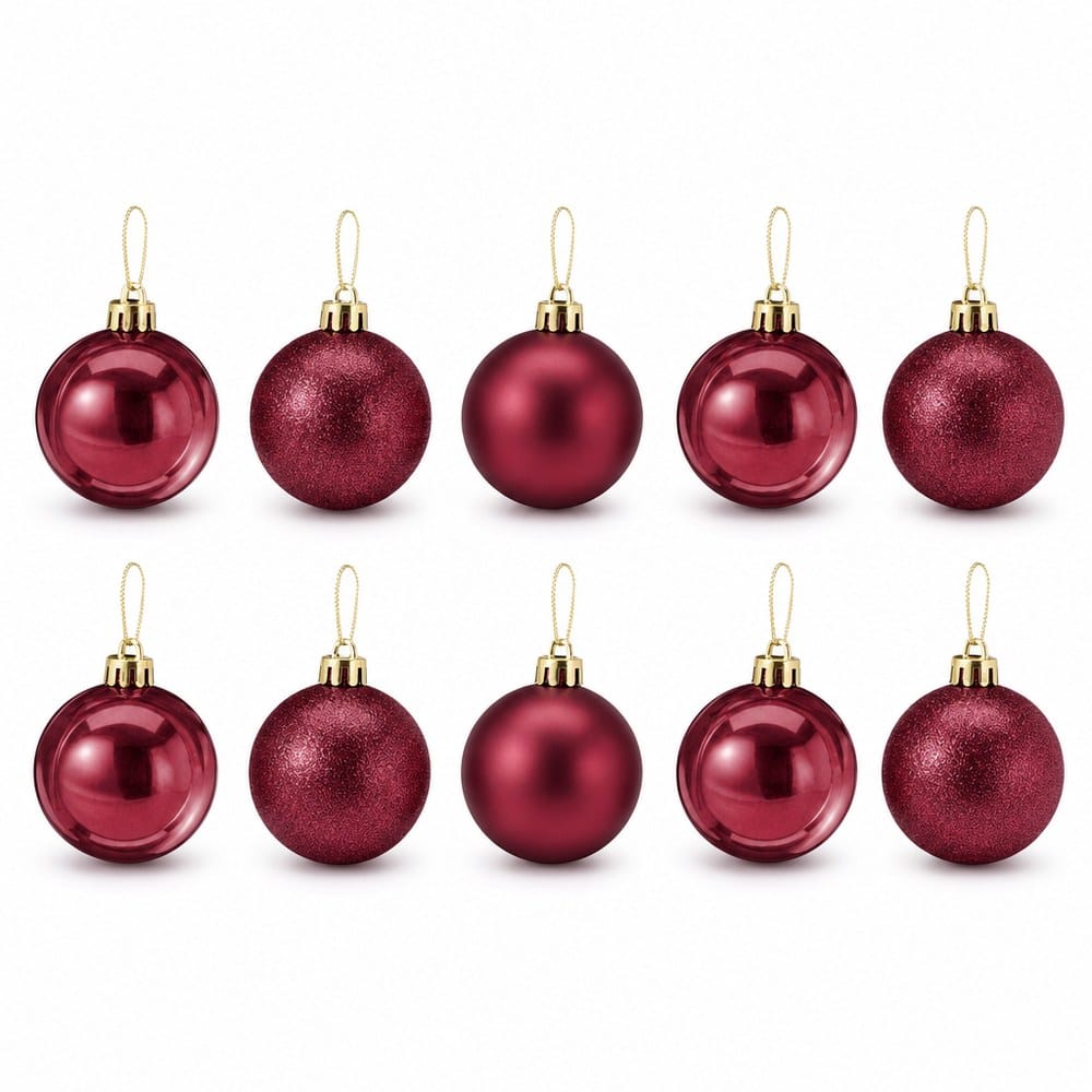 Burgundy Bauble Pack 10pk (5cm)