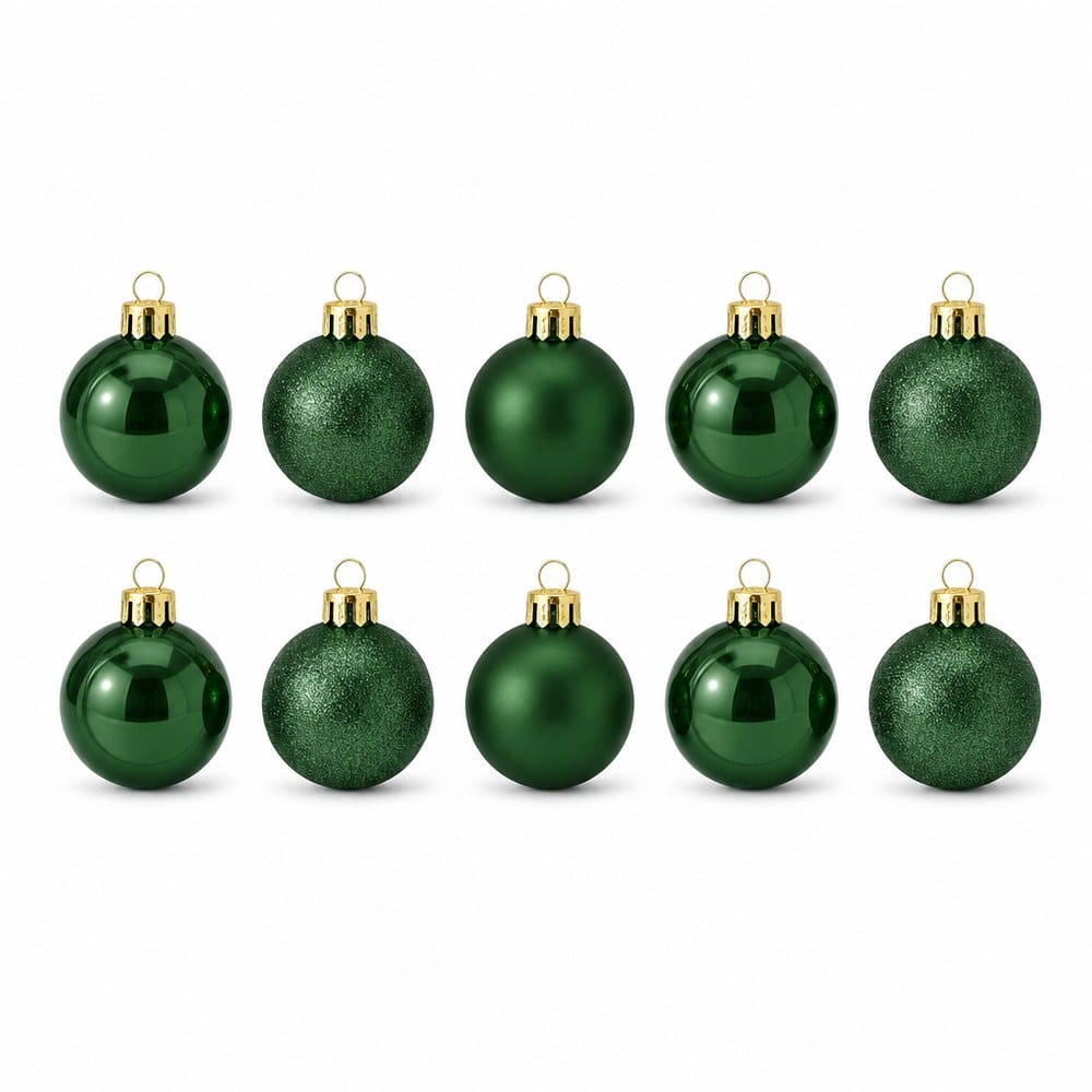 Green Bauble Pack 10pk (5cm)