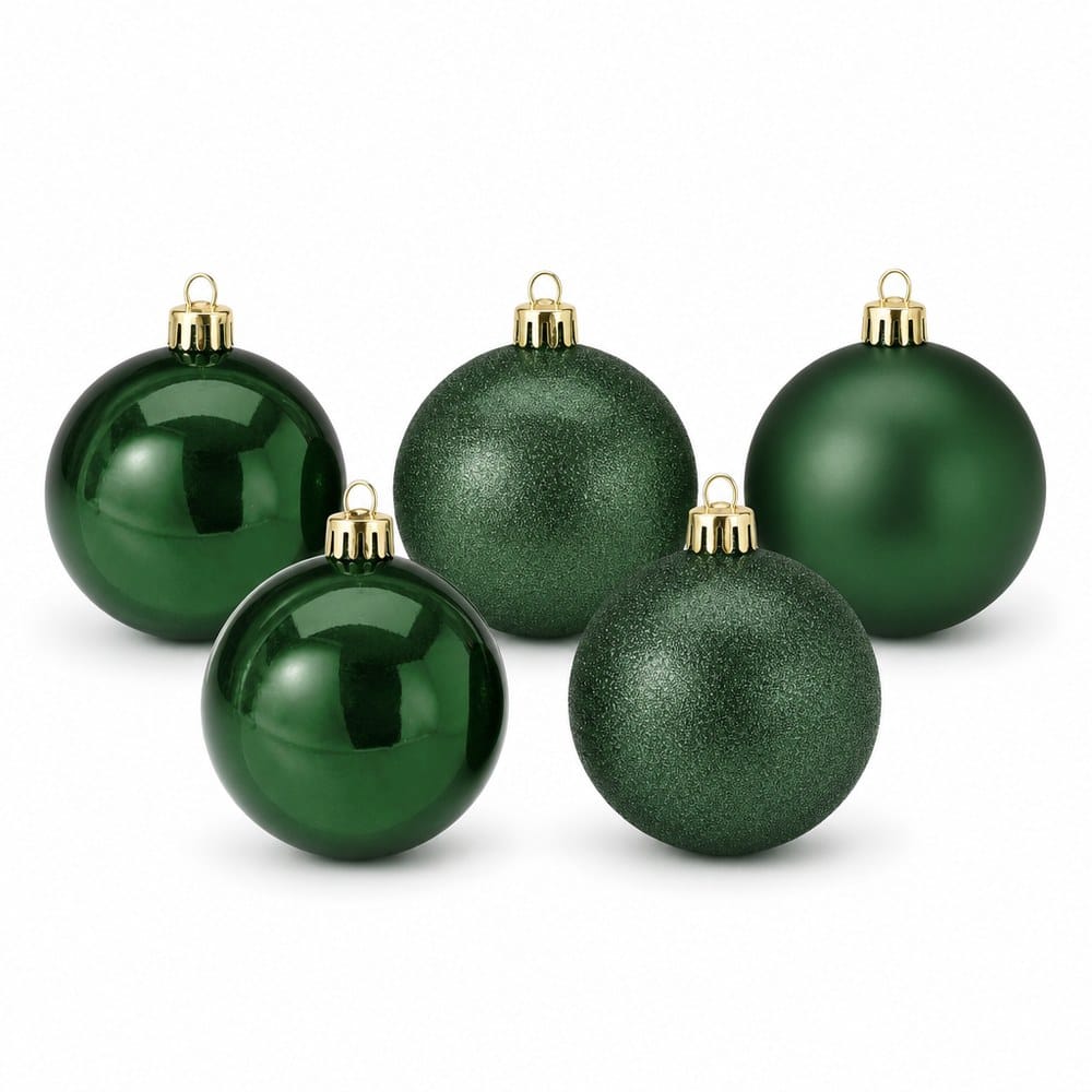 Green Bauble Pack 5pk (8cm)