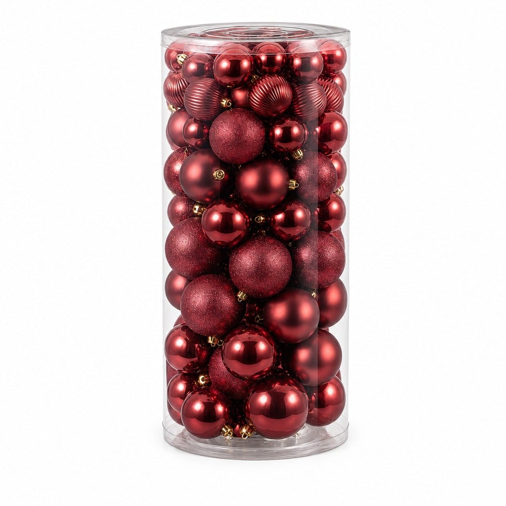 Burgundy Bauble Pack 100pk