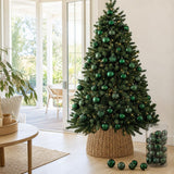 Green Bauble Pack 100pk styled in an Australian Christmas setting