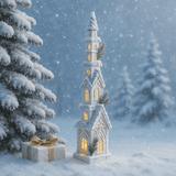 LED White Iridescent Cathedral (84cm)