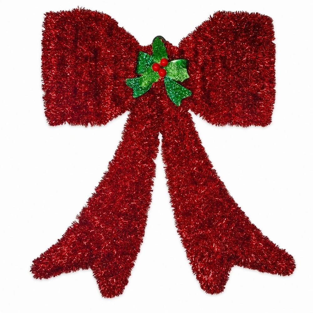 Tinsel Bow Plaque (41x42cm)