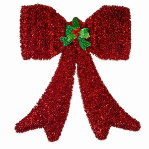 Tinsel Bow Plaque (41x42cm)