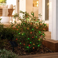 LED 100 Solar 2F Fairy Lights Red and Green styled in an Australian Christmas setting