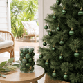 Evergreen Bauble Pack 25pk styled in an Australian Christmas setting