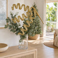 Gold Glitter Swirl Stem (80cm) styled in an Australian Christmas setting
