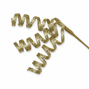 Gold Glitter Swirl Stem (80cm)