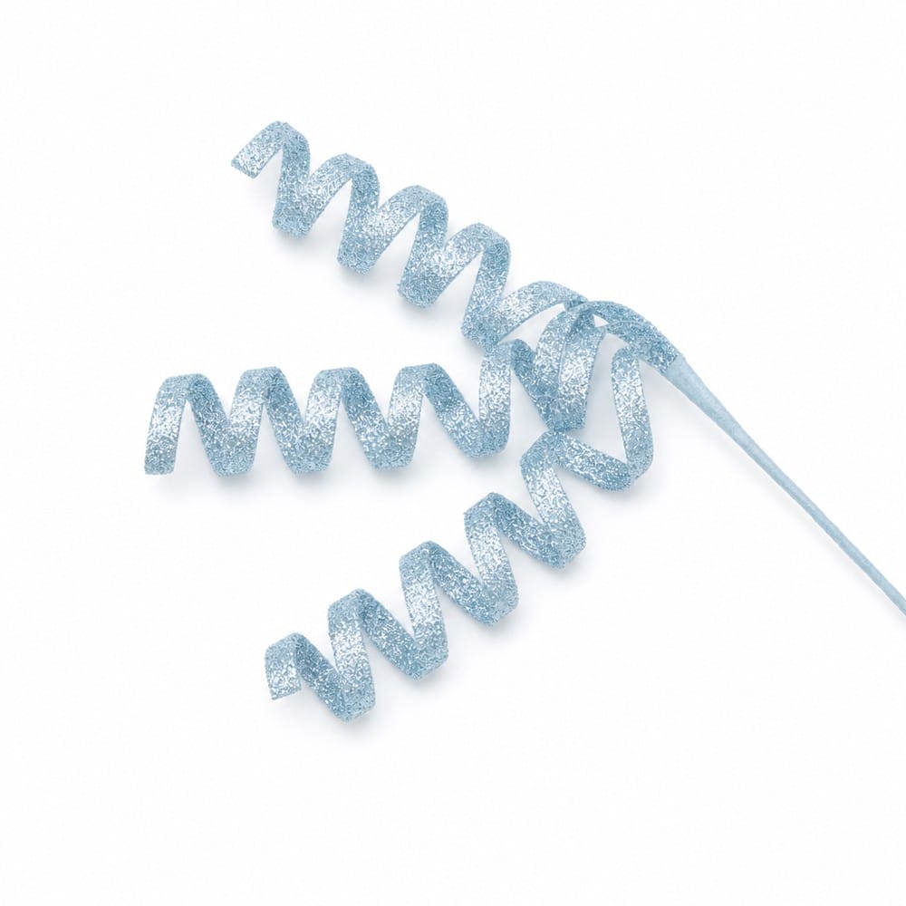 Pale Blue Glitter Swirl Stem (80cm)
