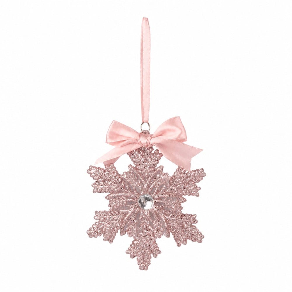 Pink Snowflake Tree Decoration