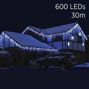LED White Icicle Lights (30m) - View 5